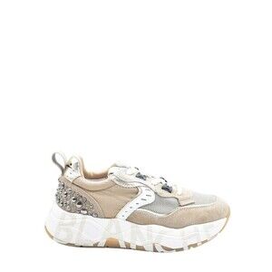 Voile Blanche Lace-Up Beige Low-Top Sneakers With Sole - NWT